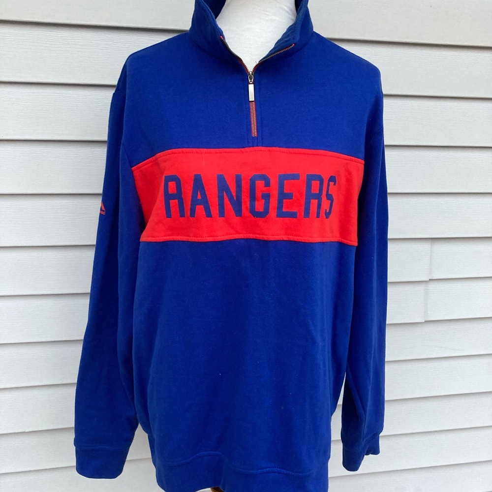 NYR New York Rangers Quarter Zip Sweatshirt